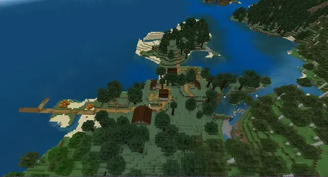 Seaside Village in Minecraft 1.19
